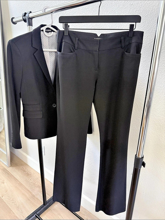 Express Pants - Express Columnist Black Suit Set